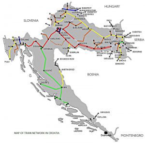 Croatia Railway Map