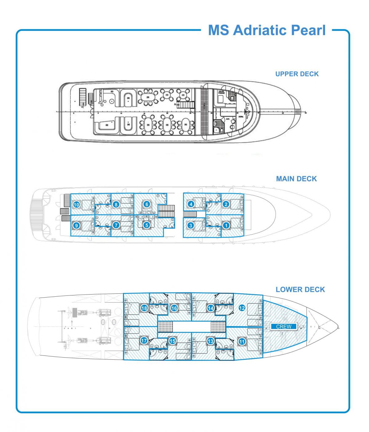 Adriatic Pearl Deck Plan