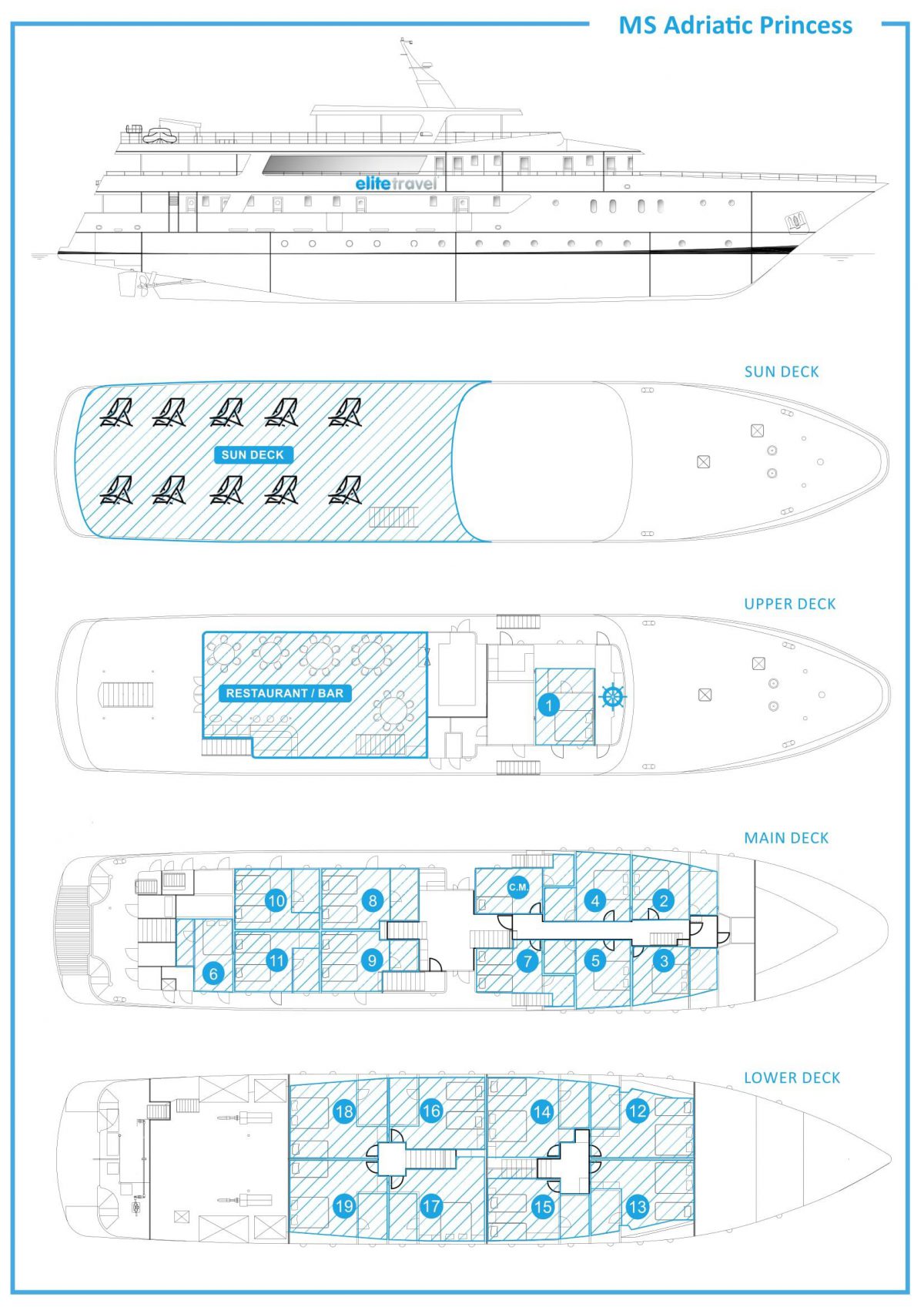 Adriatic Princess Deck Plan
