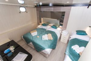 Lower Deck Porthole Cabin - MV Ave Maria Luxury Croatia Cruise Ship