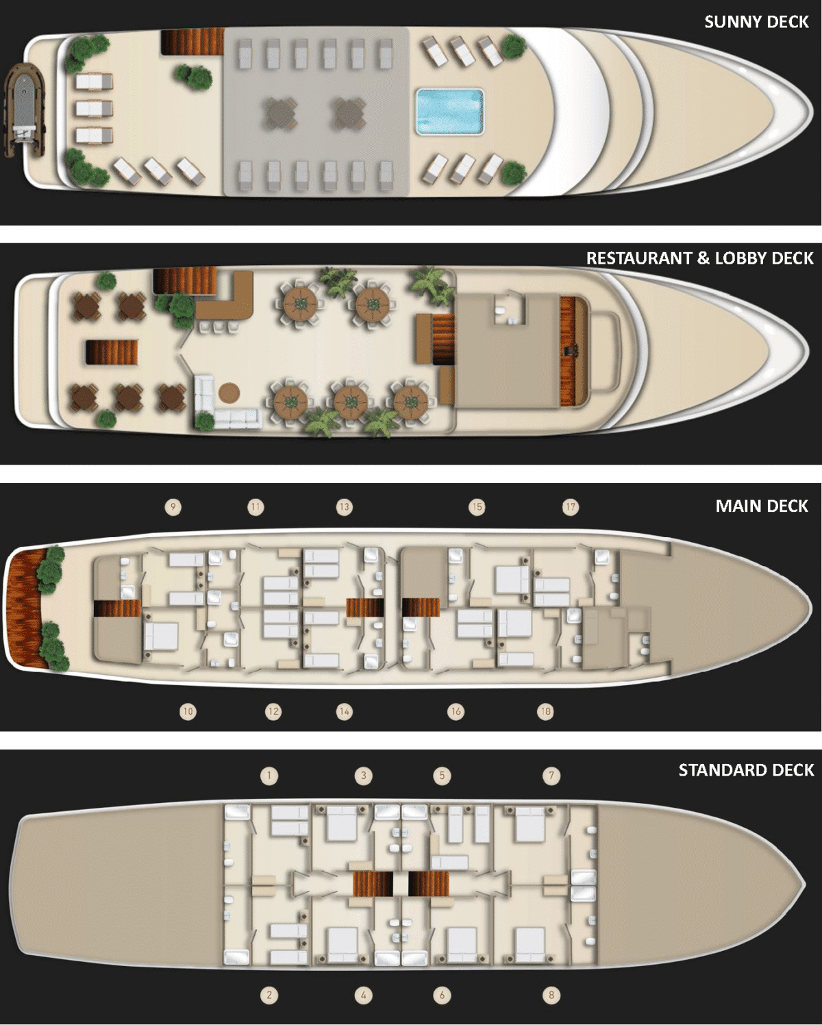 MS Elixir Croatia Cruise Ship Deck Plan