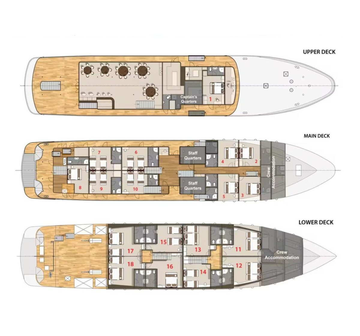 MS Contessa Deck Plan