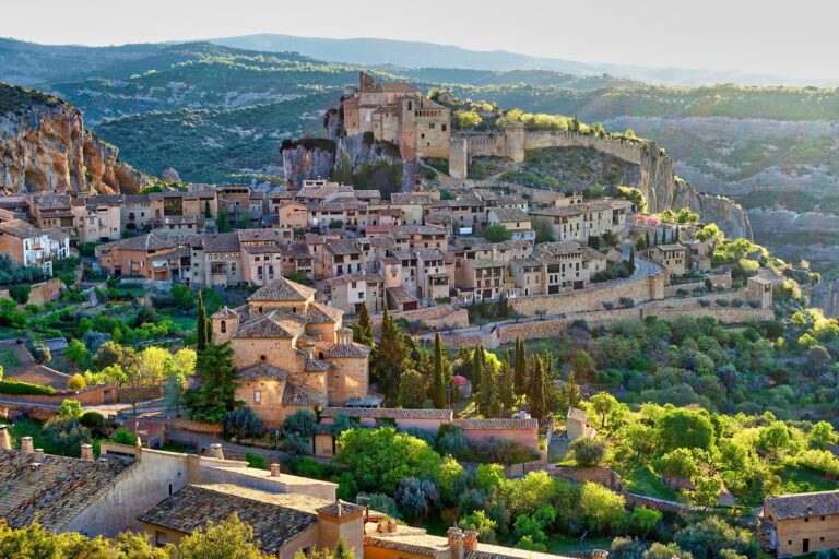 Istrian hilltop town surrounded by countryside