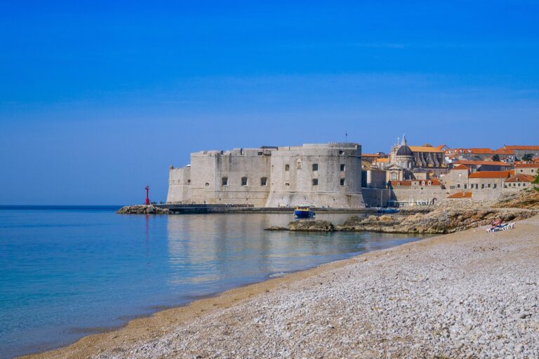 Banje Beach near old town port in Dubrovnik