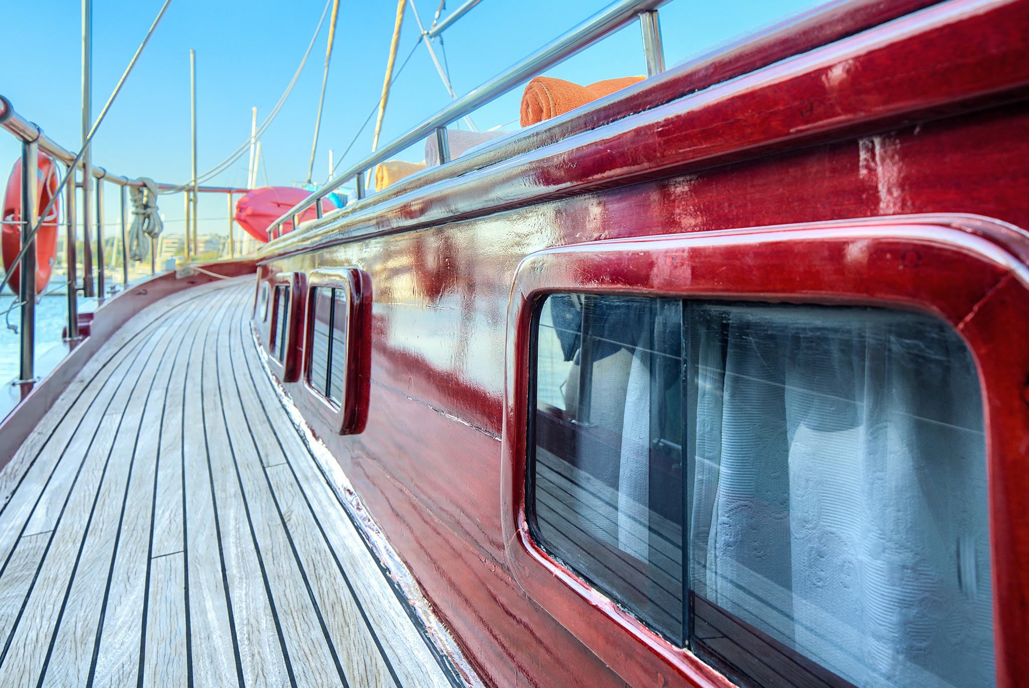 MS Erato outside gangway and cabin windows