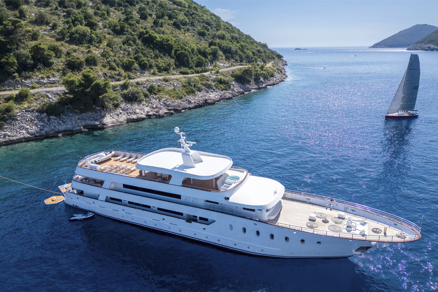 Contessa - Aerial View with sailboat